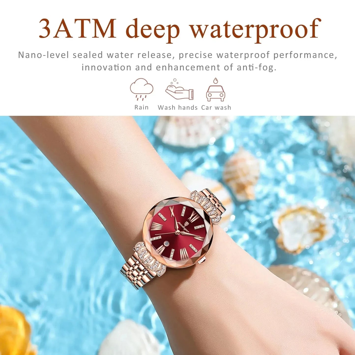 POEDAGAR Aqua Chic – Damenmodeuhr