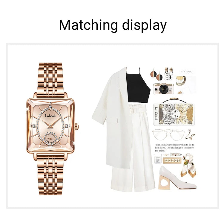 LABAOLI Rose Gold Elegance – Damenarmbanduhr