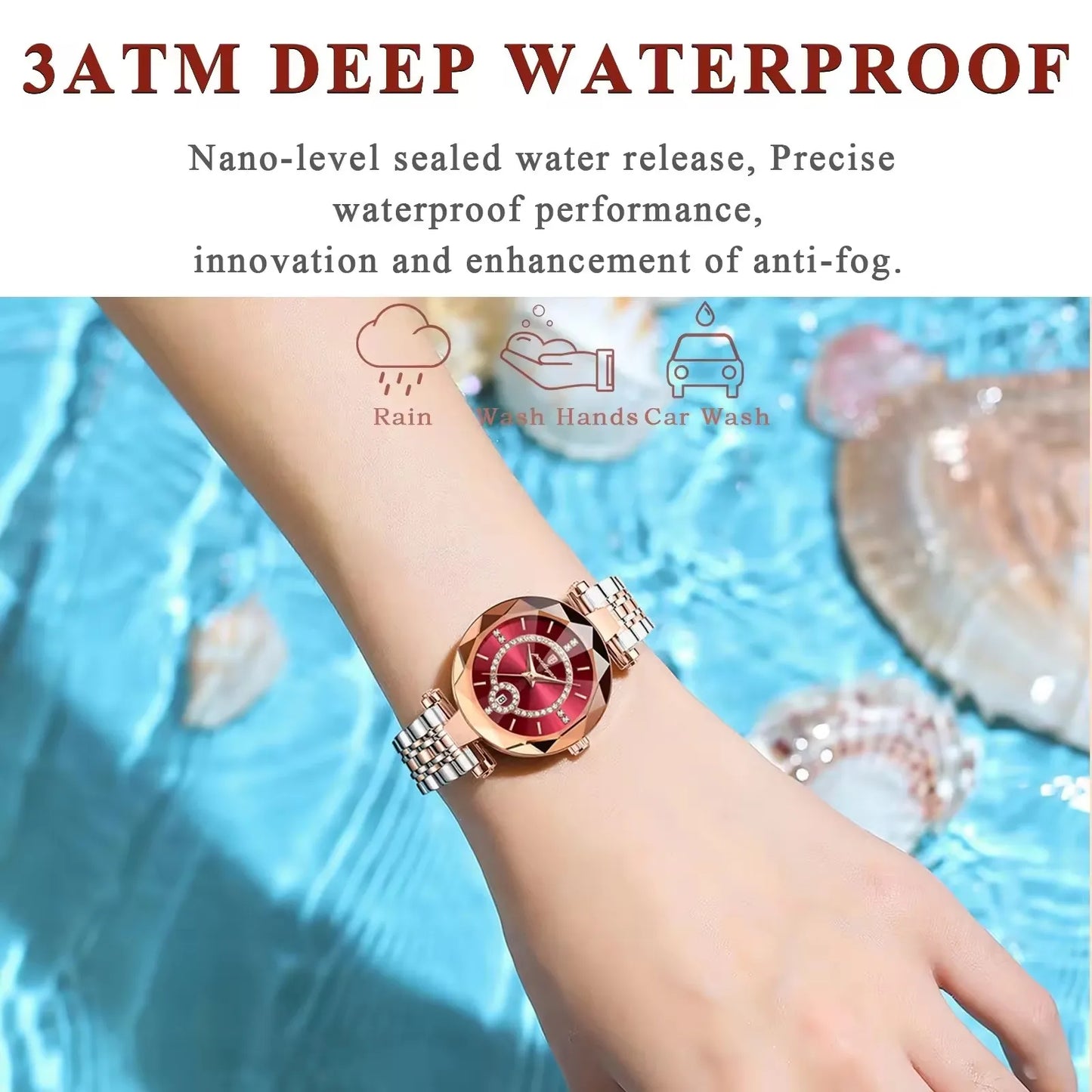 POEDAGAR Luna Elegance – Luxus-Damenarmbanduhr